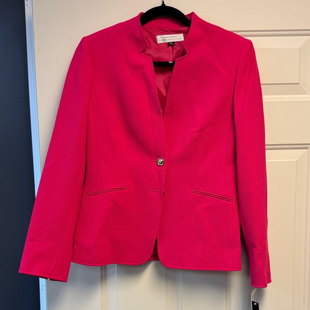 Tahari Vibrant Pink Blazer NEW WITH TAGS